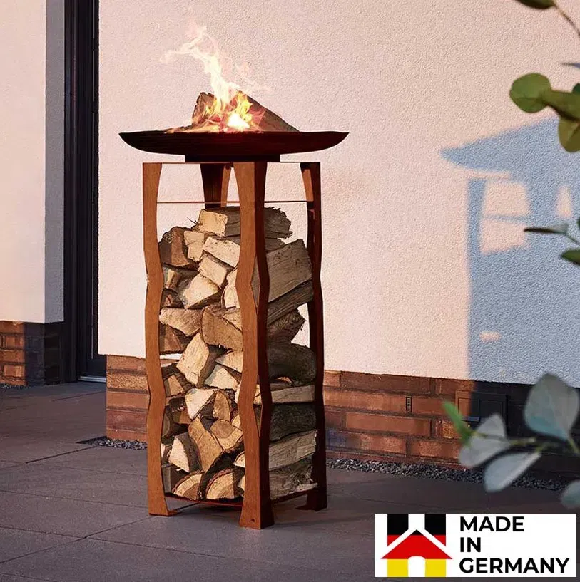 Feuerschale &Amp; Holzlager Frank Von Home Deluxe