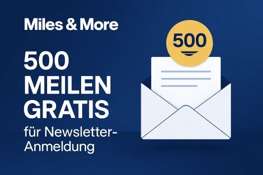 Person meldet sich für Miles&More Newsletter auf Smartphone an