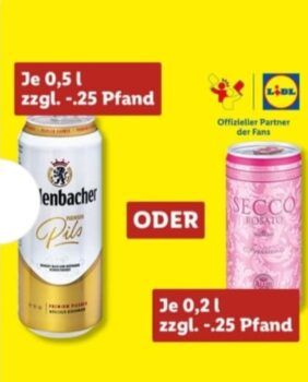 Gratis Perlenbacher Premium Pils oder Allini Secco Fritzante