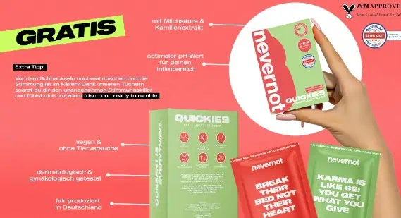 NEVERNOT Quickies Intimpflegetücher: 100% Cashback bei dm!