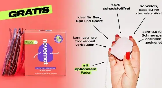 NEVERNOT Soft-Tampons 10er Packung: 100% Cashback bei dm!