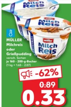 MÜLLER Milchreis und Grießpudding