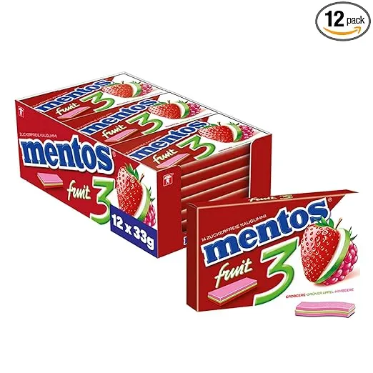 Mentos Kaugummi Fruity Fresh Erdbeere