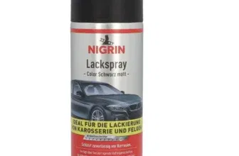 NIGRIN Lackspray, 400 ml, mattschwarzer Autolack