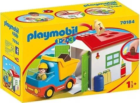 PLAYMOBIL 1.2.3 70184 LKW mit Sortiergarage