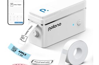 POLONO Etikettendrucker, P31s Bluetooth Etikettiergerät Selbstklebend Beschriftungsgerät Mini Label