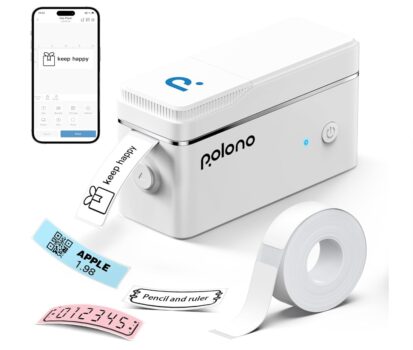 POLONO Etikettendrucker, P31s Bluetooth Etikettiergerät Selbstklebend Beschriftungsgerät Mini Label