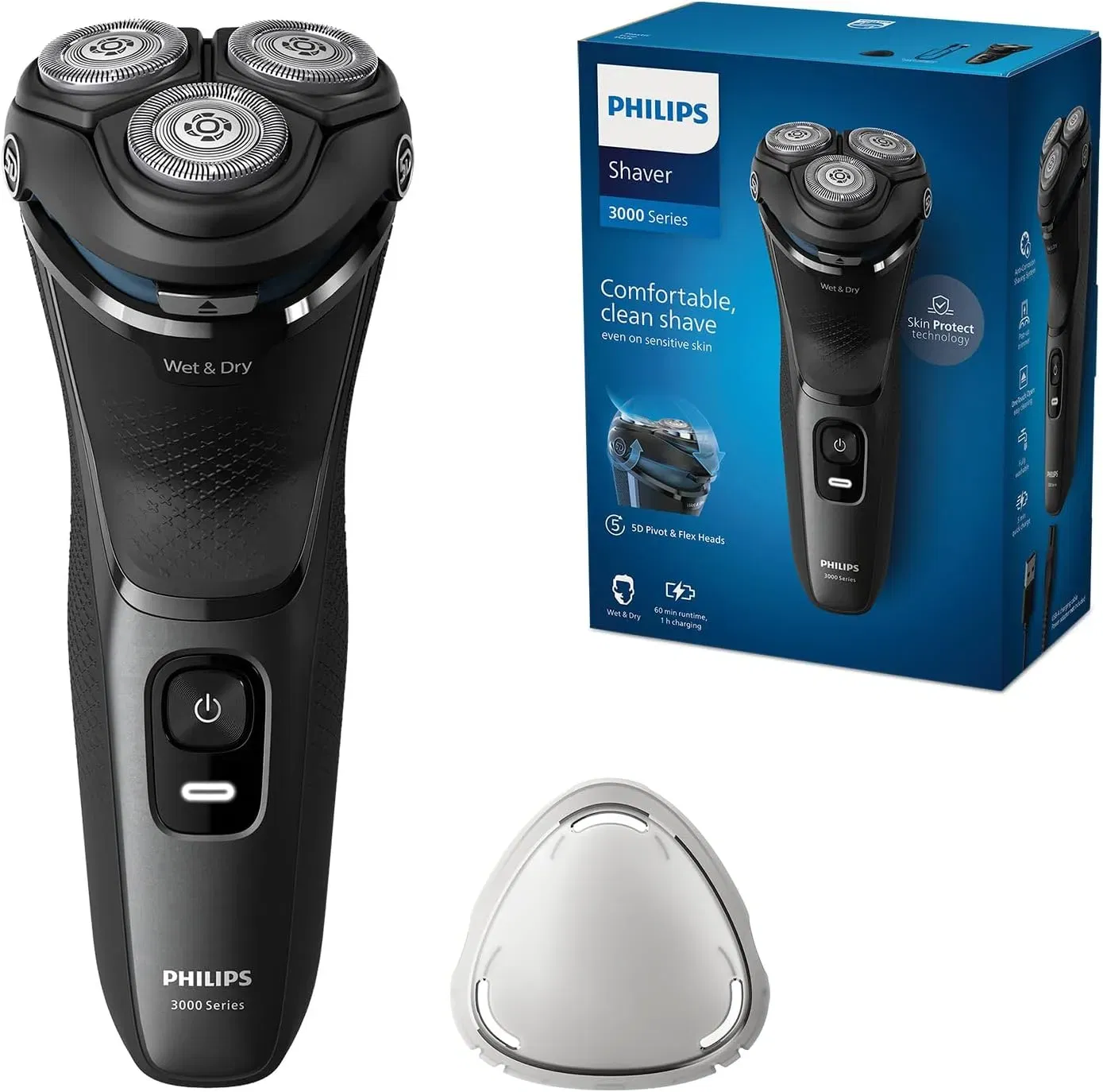 Philips Shaver Series 3000 – Elektrischer Nass- Und Trockenrasierer (Modell S3145 00)