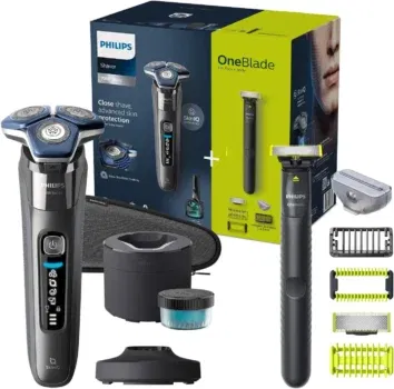 Philips Shaver Series 7000 – Elektrischer Nass- und Trockenrasierer mit SkinIQ