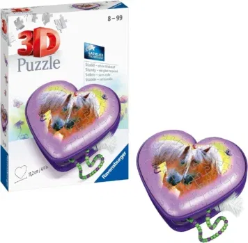 Ravensburger 3D Puzzle 11171 - Herzschatulle Pferde