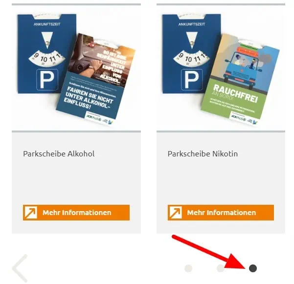 Gratis Parkscheibe von TLS [Thüringer Landesstelle für Suchtfragen e.V.]