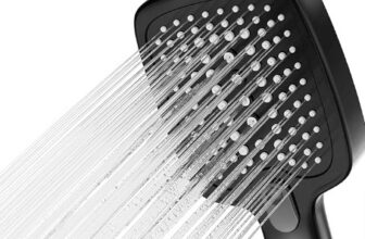 VEHHE-Duschkopf-mit-3-Strahlarten-Einhandeinstellung-Handbrause-mit-Antikalk-Düse-Sparduschkopf-Wassersparend-schwarz-Amazon-de-Baumarkt