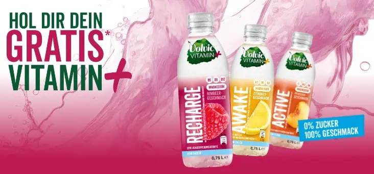 Gratis testen: Volvic Vitamin+ Produkte (0,75L) 🥤