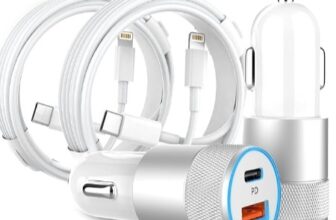 Zigarettenanzünder-ladegerät-Auto-USB-C-Adapter-mit-1m-lightning-Kabel-48W-Kfz-Ladegerät-Ladeadapter-Auto-ladekabel-für-iPhone-14-13-12-11-Pro-Max-X-8-7-6-Amazon-de-Elektronik-Foto