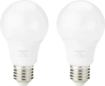 2 x Amazon Basics LED-Leuchtmittel E27 (8 W = 60 W), Warmweiß für 4,00 € inkl. Prime-Versand