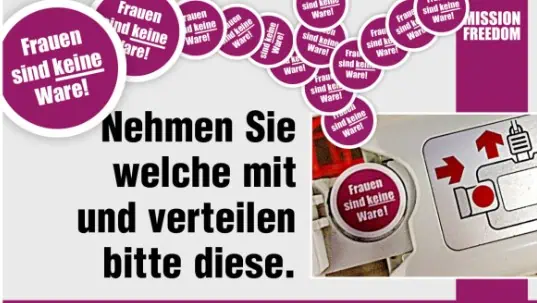 Gratis: 20 Einkaufswagen-Chips „Frauen sind keine Ware“