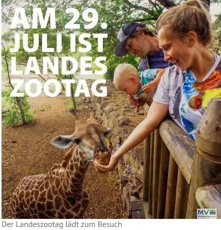 Landeszootag in Mecklenburg-Vorpommern am 26.07.2024 🐾mit Gratis Eintritt für Kinder bis 14 Jahre