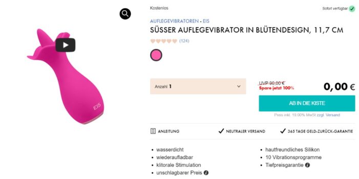 Auflegevibrator im Blütendesign