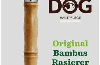 BULLDOG Original Rasierer mit Bambusgriff + 4 Ersatzklingen