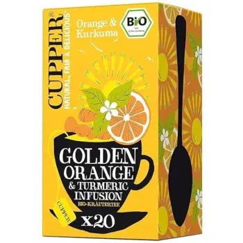 Cupper Bio Kräutertee Orange und Kurkuma 20 Beutel