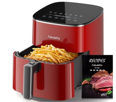 Fabuletta-Heißluftfritteuse-5-7L-11-in-1-Air-Fryer-Max230℃-Heissluft-Fritteusen-Digitaler-Timer-bis-zu-6-Stunden-LED-Touchscreen-AirFryer