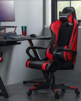 Gaming-Stuhl-ergonomisch-schwarz-rot-Bei-SONGMICS