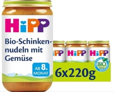 Hipp-Bio-Schinkennudeln-Mit-Gemüse-6Er-Pack-6-X-220-G-Amazon-De-Lebensmittel-Getränke