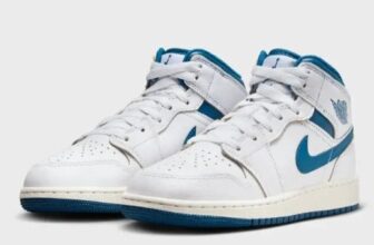 JORDAN-Air-Jordan-1-Mid-SE-GS-white-industrial-blue-sail-