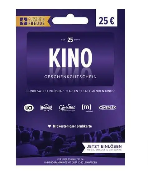 (Nur für Prime Kunden) KINO Geschenkgutschein für Deutschland