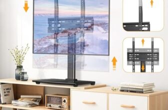 Perlegear-TV-Ständer-TV-Standfuss-Universal-für-26-55-Zoll-OLED-LCD-Flach-Curved-Fernseher-bis-zu-40kg-Max-VESA-400x400mm-Höhenverstellbar-Stabile-base-Amazon-de-Elektronik-Foto