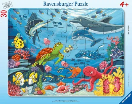 Ravensburger Kinderpuzzle - Unten im Meer - 30-48 Teile Rahmenpuzzle