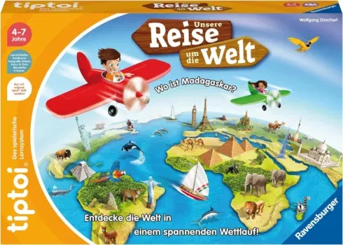 Ravensburger tiptoi Spiel 00117 Unsere Reise um die Welt - Lernspiel ab 4 Jahren