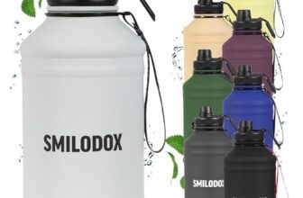 SMILODOX-Edelstahl-Trinkflasche-1-3-Liter-Extra-Stark-Sport-Fitness-Wasserflasche
