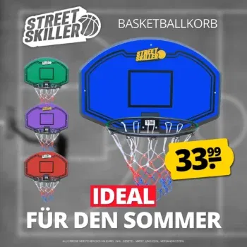 STREETSKILLER Basketballkorb mit Brett und Wandhalterung