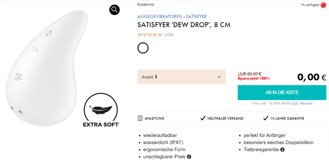 Satisfyer Dew Drop Auflegevibrator