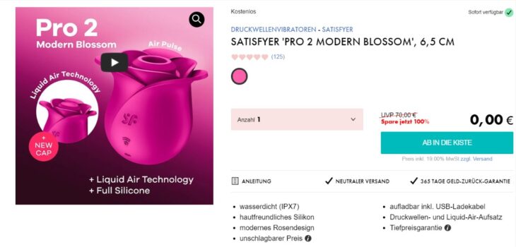 Satisfyer Pro 2 Modern Blossom Druckwellenvibrator