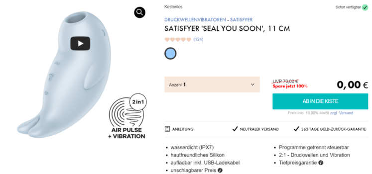 Satisfyer Seal you Soon Druckwellenvibrator