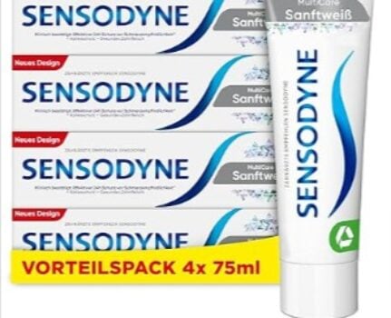 Sensodyne-MultiCare-Sanftweiß-Zahnpasta-4x-75ml-tägliche-Zahncreme-mit-Fluorid-für-schmerzempfindliche-Zähne-Amazon-de-Drogerie-Körperpflege