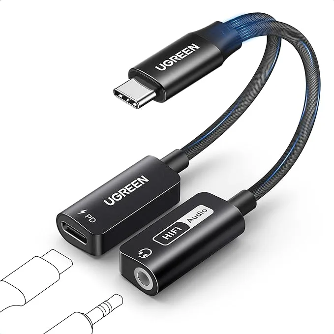 Ugreen Magnetischer Usb C Auf Klinke Adapter Und Laden 60W Schnellladung