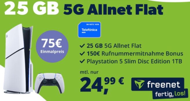 freenet-25-GB-5G-im-Telefonica-Netz-Playstation-5-Slim-Disc-Edition-75€-für-nur-24-99€-mtl-150€-Rufnummermitnahme-AP-Befreiung-möglich-