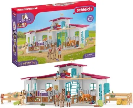 schleich 42567 HORSE CLUB Reiterhof (115 Teile Pferdestall Spielset)