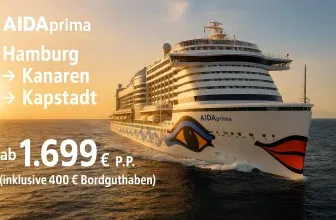 Schnäppchen, Deals und Rabattcodes des Tages - AIDAprima Kreuzfahrt