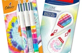 BIC 4 Colours 4 Farben Kugelschreiber und Tipp-Ex Korrekturroller Schreibwaren Set