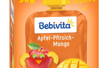 Bebivita Kinder-Spaß, Apfel-Pfirsich-Mango, 4er Pack ( 4 x 4 x 90 g ) Amazon.de Lebensmittel & Ge