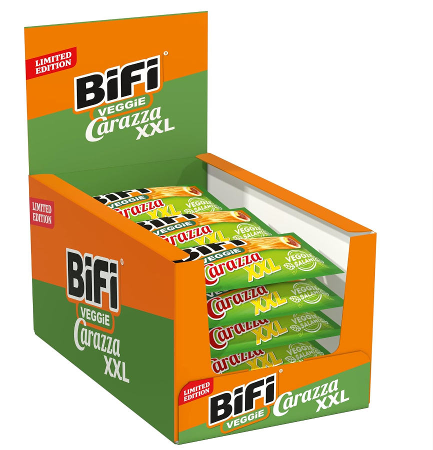 Bifi Veggie Carazza Xxl - 16Er Pack (16 X 70G) – Vegetarischer Pizza Snack - Mini Pizza To Go - Für