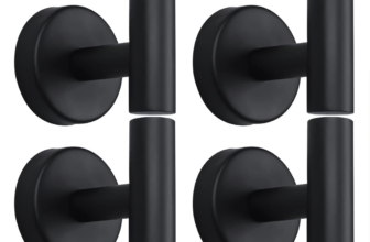 Budding Joy 4 Stück Matte Silber Handtuchhaken,Rostfreies Metall Wandhaken,Robust und langlebig, Geb