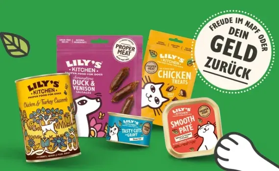 Lily’s Kitchen Cashback-Aktion 2025: Bis zu 10 € zurück für Hunde- und Katzenfutter 🐶🐱