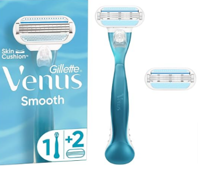 Gillette-Venus-Smooth-Rasierer-Damen-Damenrasierer-2-Rasierklingen-Amazon-de-Drogerie-Körperpflege