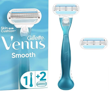 Gillette-Venus-Smooth-Rasierer-Damen-Damenrasierer-2-Rasierklingen-Amazon-De-Drogerie-Körperpflege