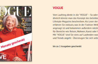 Gratis 13 Ausgaben VOGUE